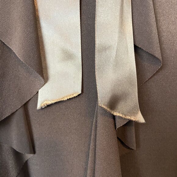 Y2K Betsy & Adam Babydoll Dress Women's Sz 8 Brown Mini Fairy Whimsigoth - Picture 6 of 8